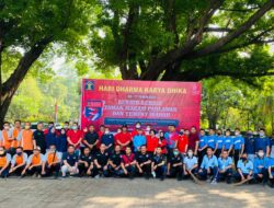 Peringatan HDKD Ke-77, Lapas Pemuda Kelas IIA Tangerang Bersih – Bersih Taman Malam Pahlawan Hingga Pemberian Sembako