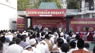 Bersama Abuya Muhtadi, Kumham Banten Menutup Hari Dharma Karya Dhika Dengan Dzikir Akbar di Rutan Serang