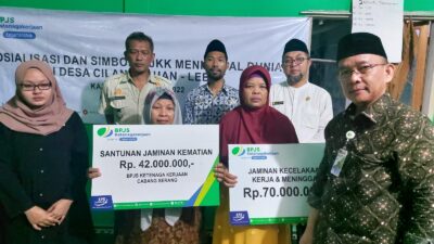 BPJS Ketenagakerjaan Kanwil Banten Serahkan Santunan JKK, JKM serta Beasiswa Kepada Ahli Waris