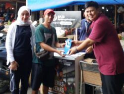 Gerebek Pasar Batako Sangiang Jaya, BPJS Ketenagakerjaan Cimone Sosialisasikan Program Jaminan Sosial Ketenagakerjaan