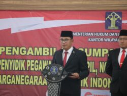 Kakanwil Kemenkumham Banten Lantik dan Ambil Sumpah PPNS dan Notaris Pengganti di Wilayah Kerja Provinsi Banten
